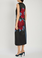 LA Double J Column Floral-jacquard Satin-twill Midi Dress Multicoloured