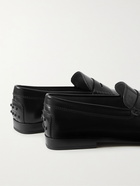 Tod's - Polished-Leather Penny Loafers - Black