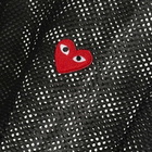 Comme des Garçons Play Mesh T-Shirt Red Emblem in Black