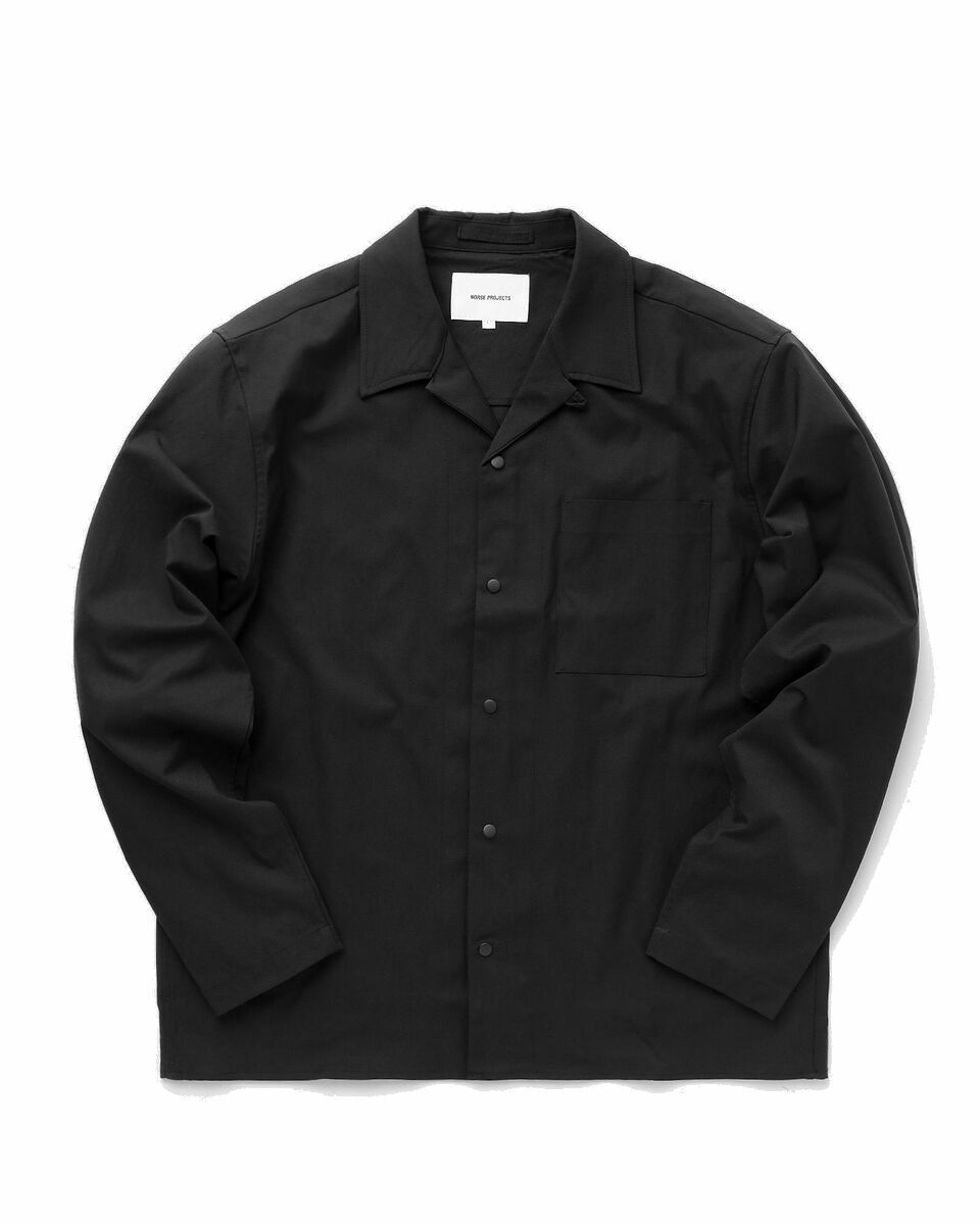 Photo: Norse Projects Carsten Solotex Twill Shirt Ls Black - Mens - Longsleeves