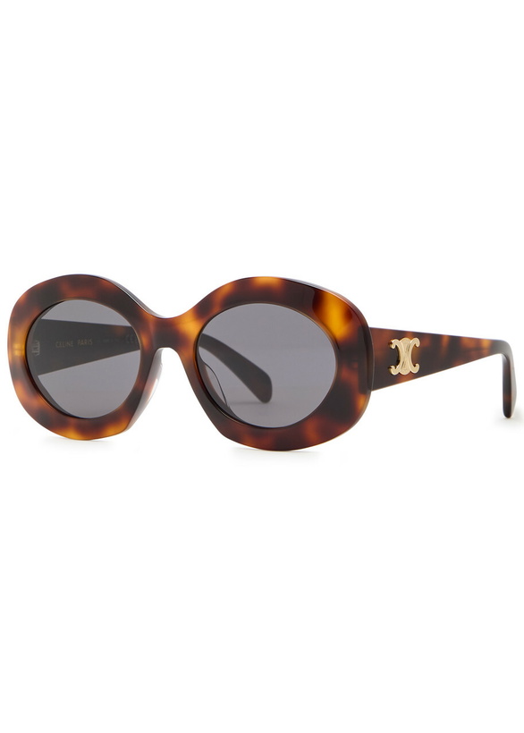 Photo: Celine Oval-frame Sunglasses - Brown Havana - One Size