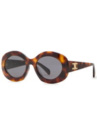 Celine Oval-frame Sunglasses - Brown Havana - One Size