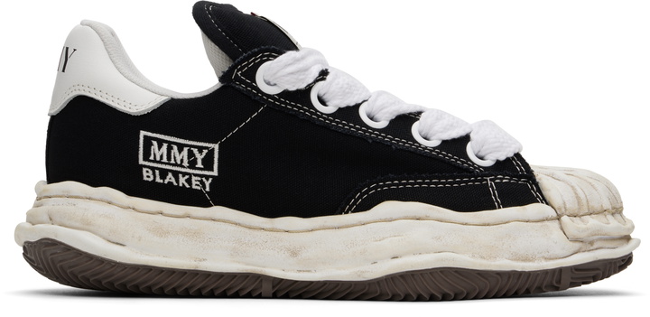 Photo: Maison MIHARA YASUHIRO Black Blakey Puffer OG Sole Canvas Low-Top Sneakers