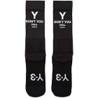 Y-3 Black and White Tube Socks