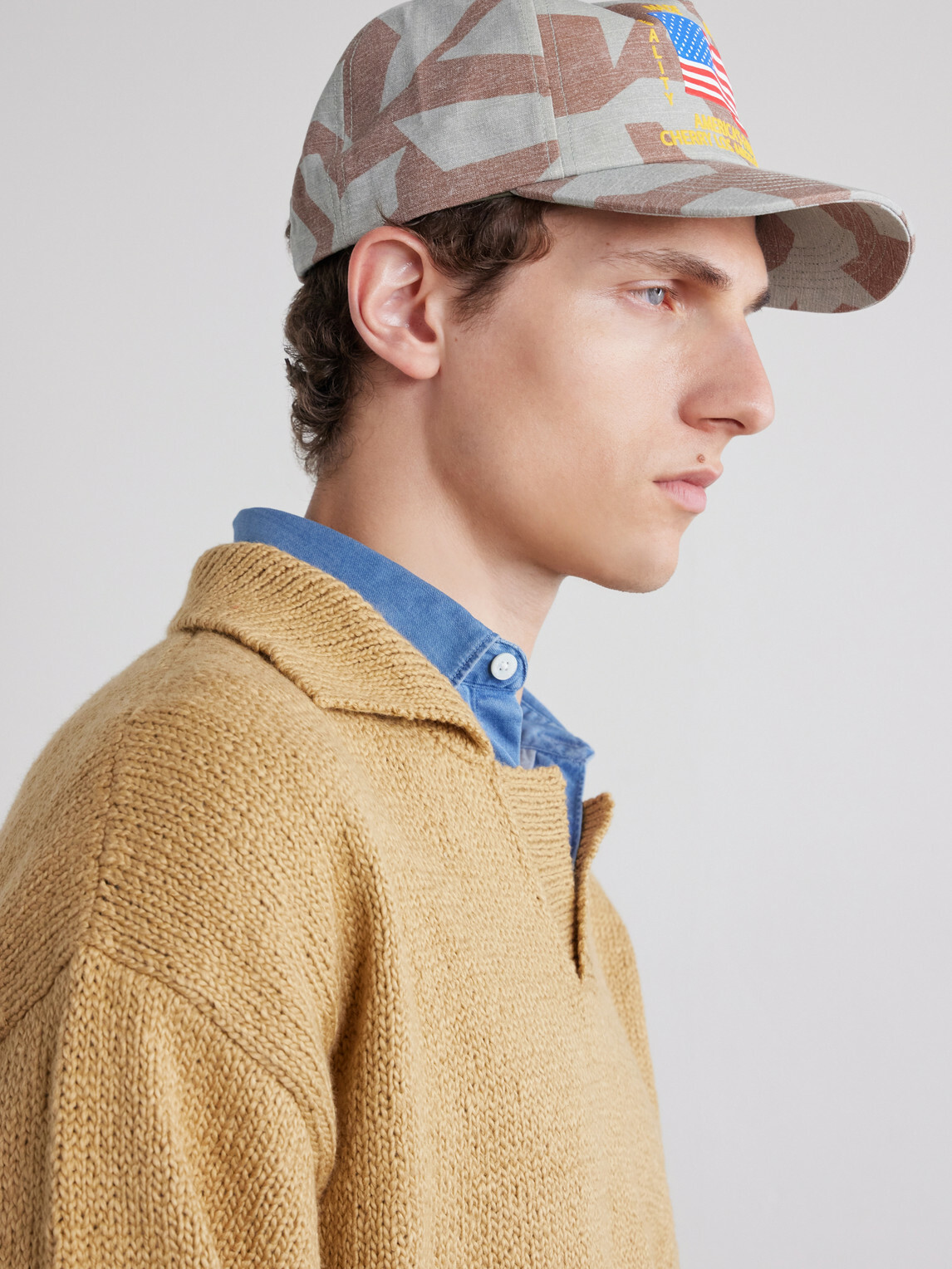 Cherry Los Angeles - America's Favorite Logo-Embroidered Printed Cotton Cap