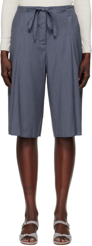Photo: Deiji Studios Navy Wool Shorts