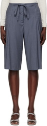 Deiji Studios Navy Wool Shorts