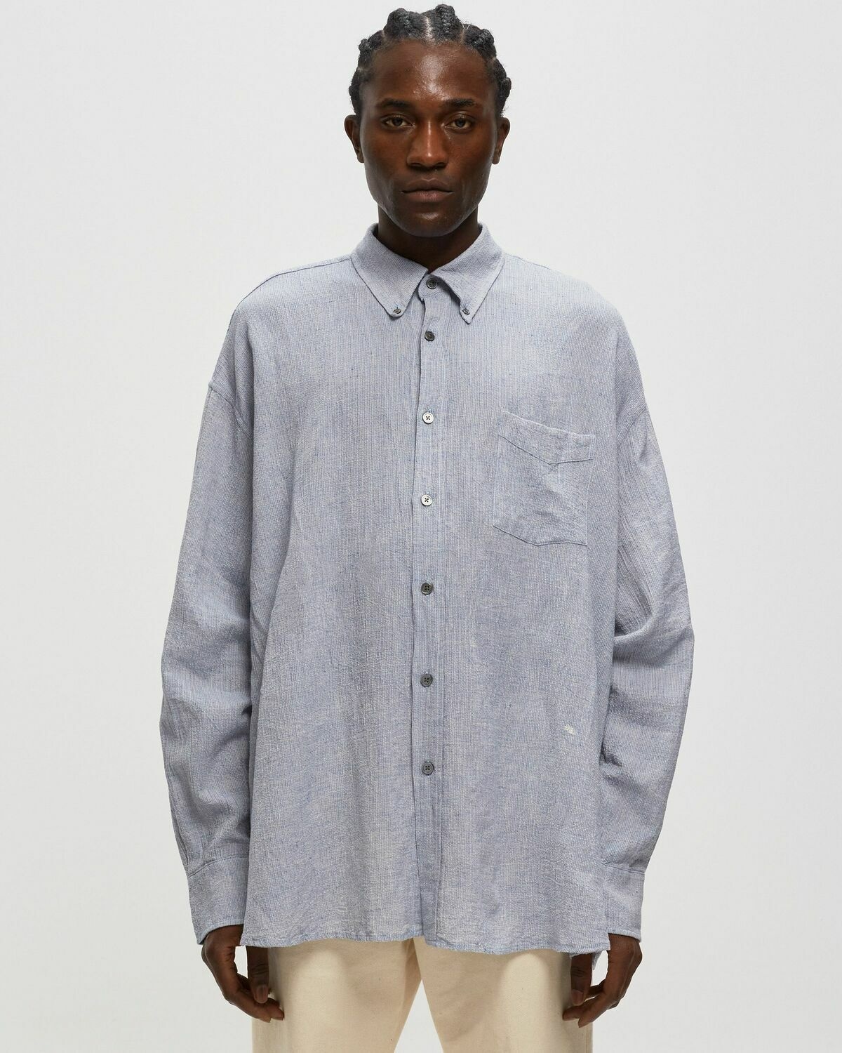 Our Legacy Borrowed Bd Shirt Blue - Mens - Longsleeves Our Legacy