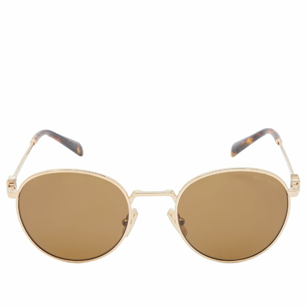 ✨希少美品✨ miumiu gold sunglasses y2k bronze Oversized Miu Miu Y2K Sunglasses in Gold & Brown | WILDE