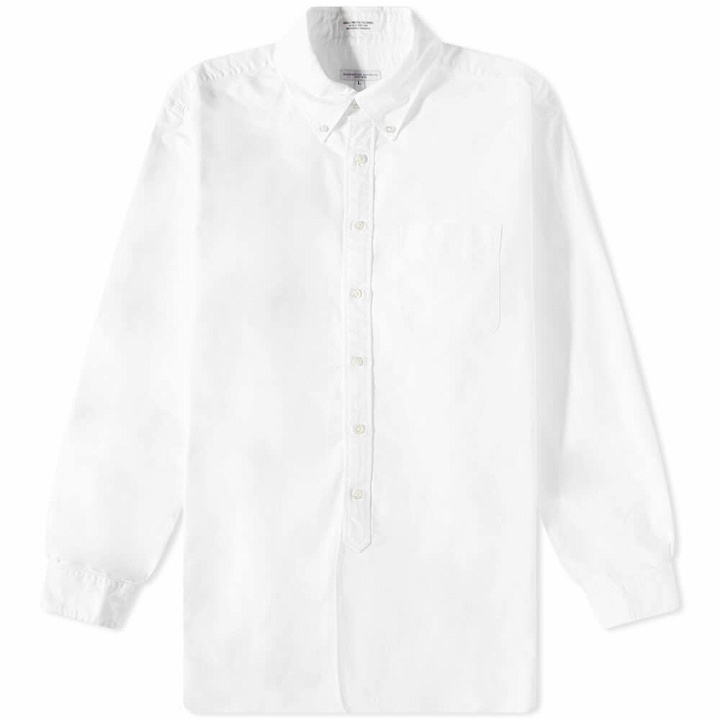 Photo: Engineered Garments Men's 19th Century Button Down Shirt in White Oxford