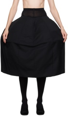 Comme des Garçons Black Paneled Midi Skirt