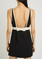 Loveshackfancy Catrice Bow-appliquéd Cotton-blend Mini Dress Black
