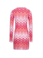 MC2 Saint Barth Woman Raschel Knit Pink Short Dress Imany