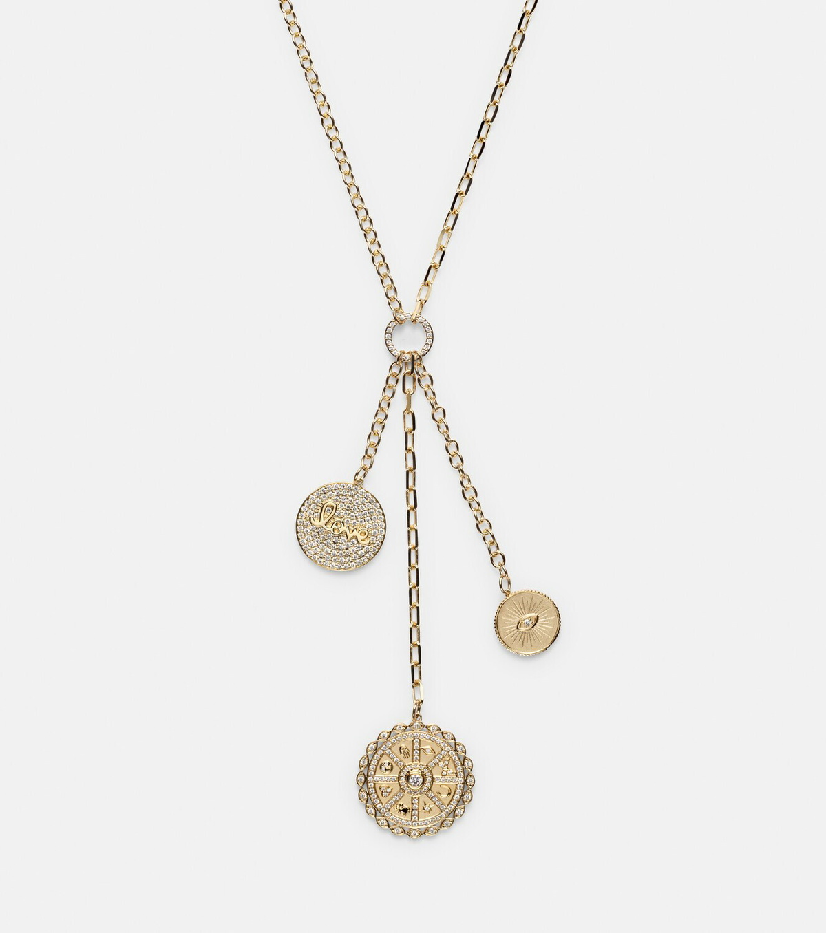 Sydney Evan 14kt gold necklace with diamonds