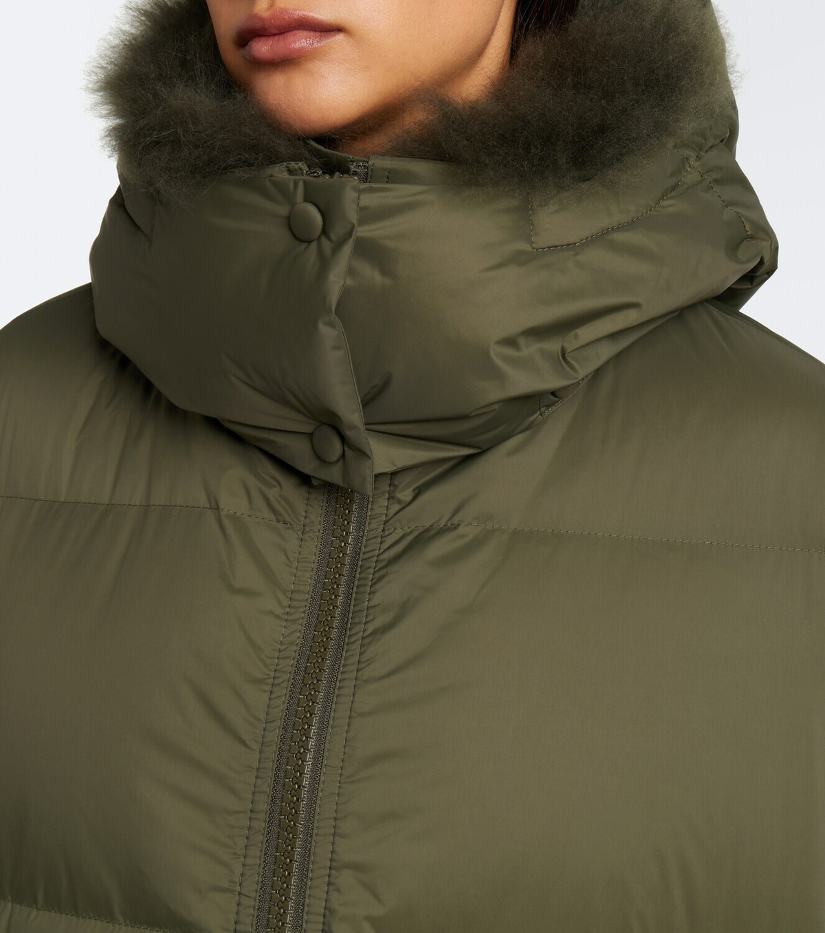 Yves Salomon Shearling-trimmed down jacket
