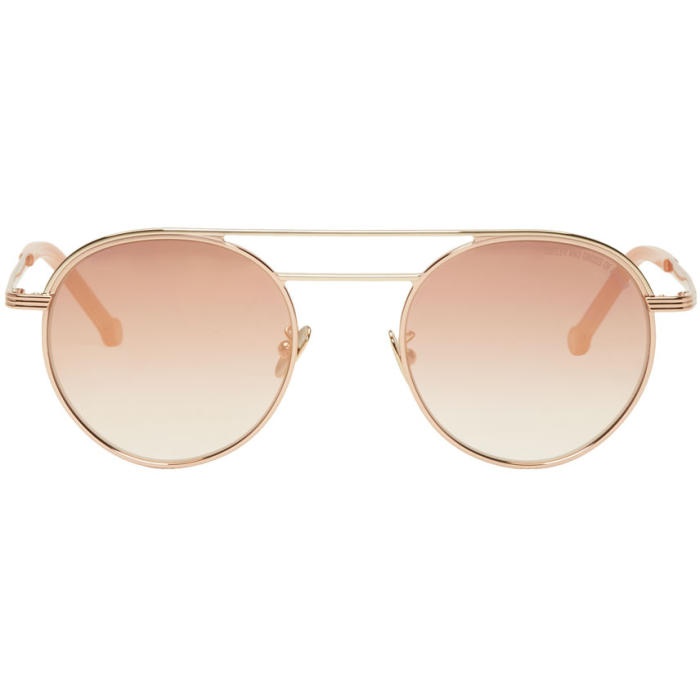 Photo: Cutler And Gross Rose Gold Round Sunglasses 