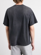 Satoshi Nakamoto - Don’t Forget to Smile Logo-Print Cotton-Jersey T-Shirt - Black