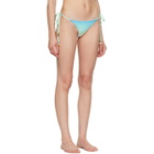 Casablanca Blue & Green Gradient String Beaded Bikini Bottom