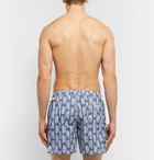 Hartford - Mid-Length Printed Swim Shorts - Men - Blue