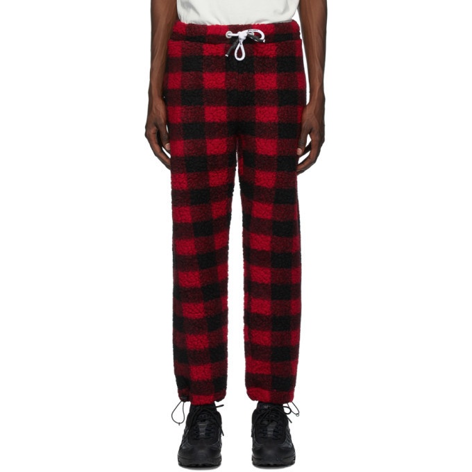 Photo: Palm Angels Black and Red Buffalo Pile Pants