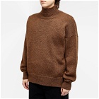 MHL by Margaret Howell Men's Roll Neck Knit in Tobacco