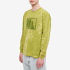 Polar Skate Co. Men's Long Sleeve Leaves And Window T-Shirt in Pea Green