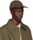 Jil Sander Brown Linen Cap