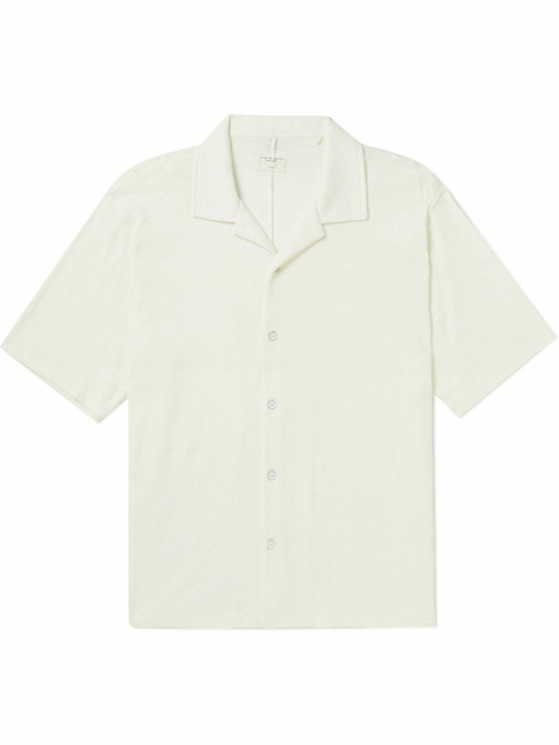 Photo: Rag & Bone - Avery Camp-Collar Cotton-Jersey Shirt - Neutrals