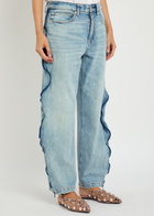 Alexanderwang.t Zip-embellished Barrel-leg Jeans Blue