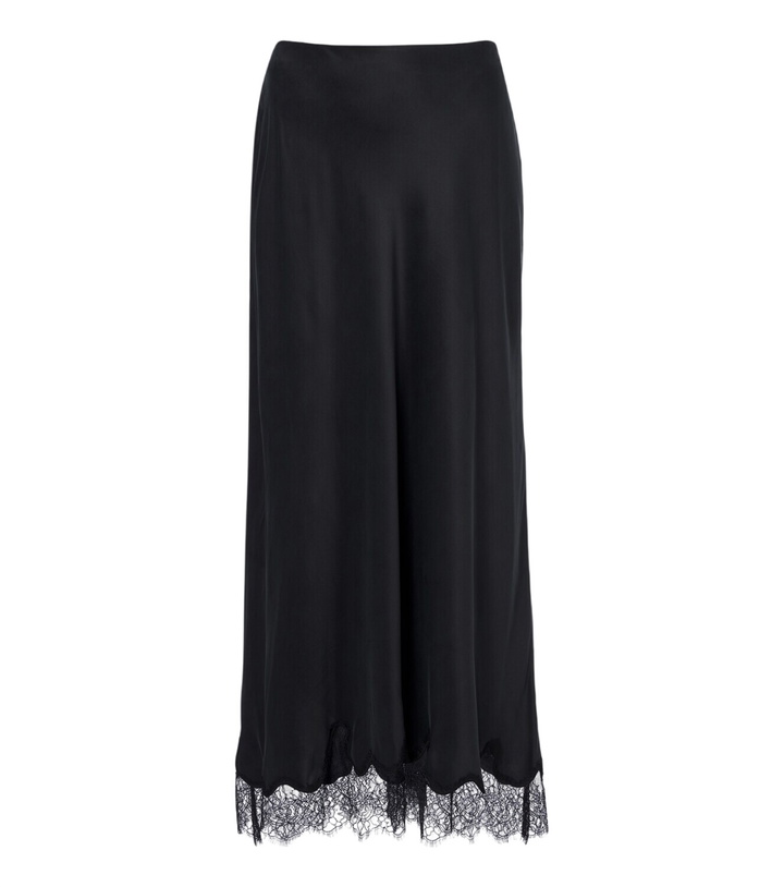 Photo: Velvet Kristin lace-trimmed silk maxi skirt