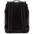 Diesel Black Leather Volpago Backpack