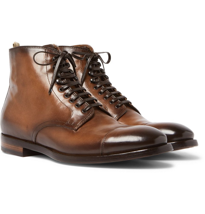 Photo: Officine Creative - Emory Cap-Toe Leather Boots - Men - Brown