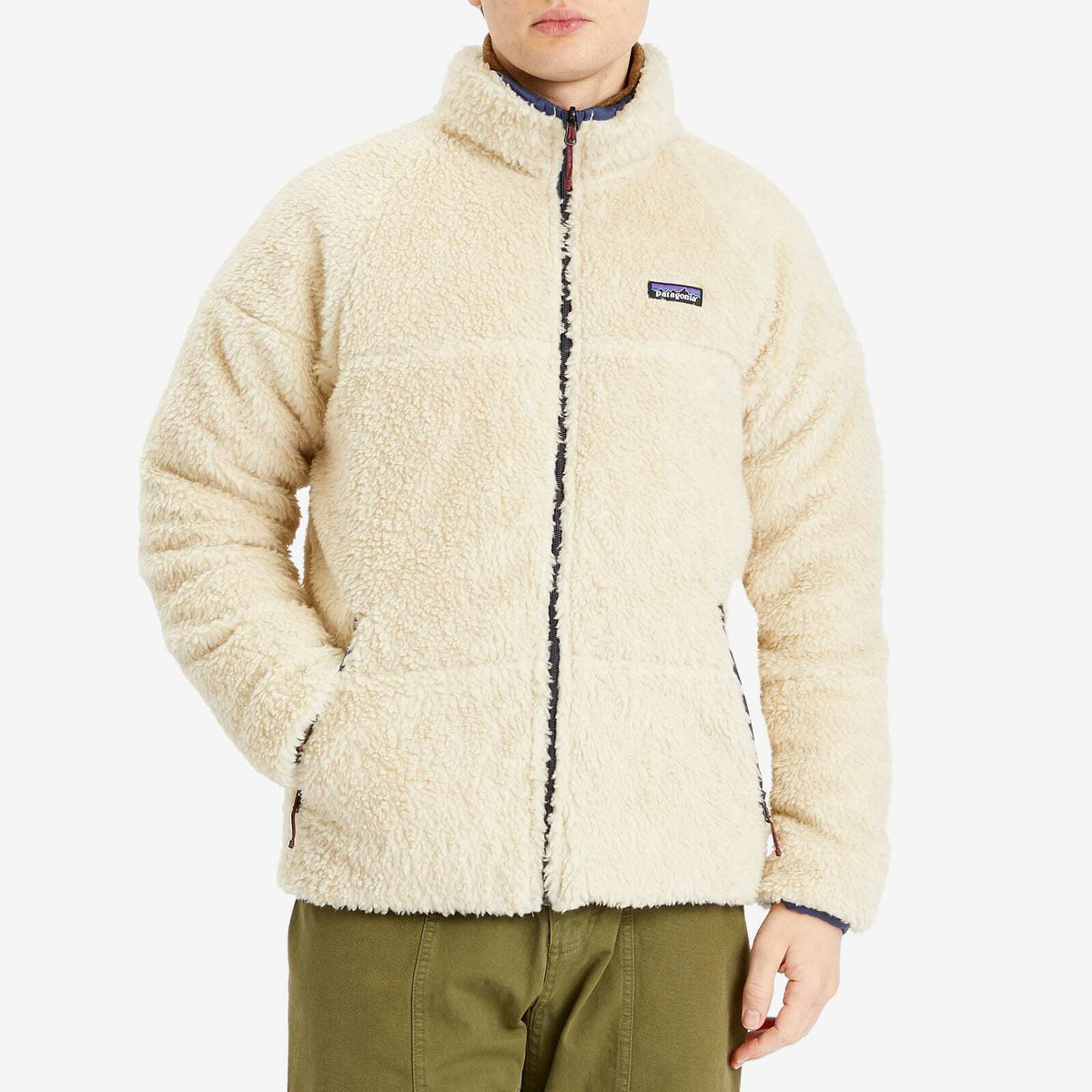 Patagonia Men's Reversible Silent Down Jacket in New Navy