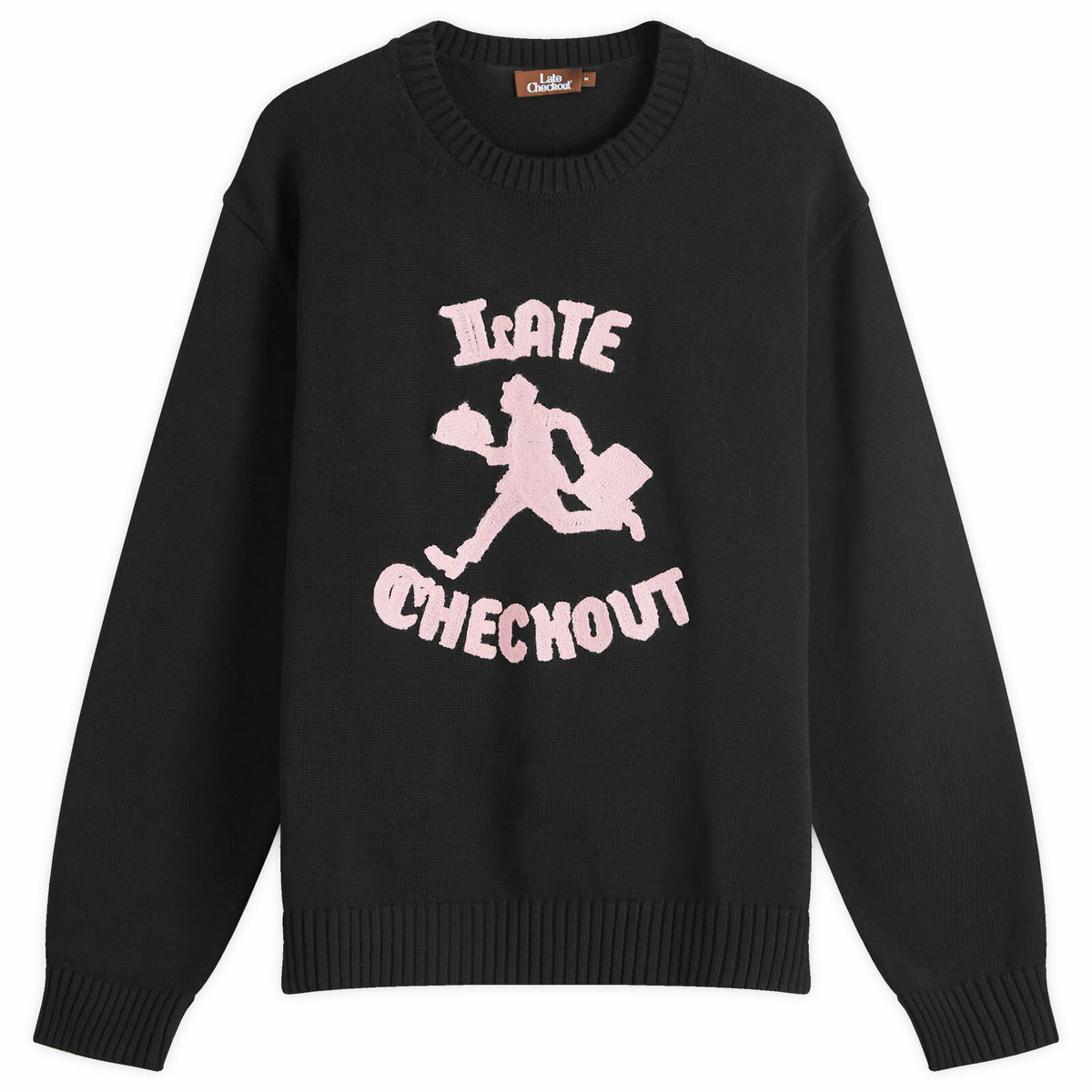 Late Checkout Men's Bellboy Crew Knit in Black
