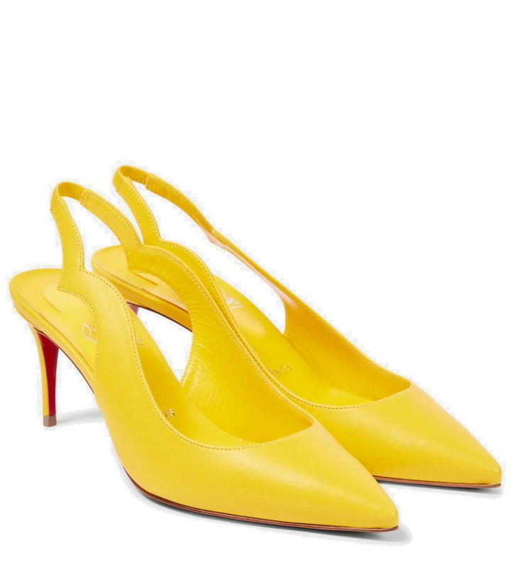 Photo: Christian Louboutin Hot Chick Sling 70 leather slingback pumps