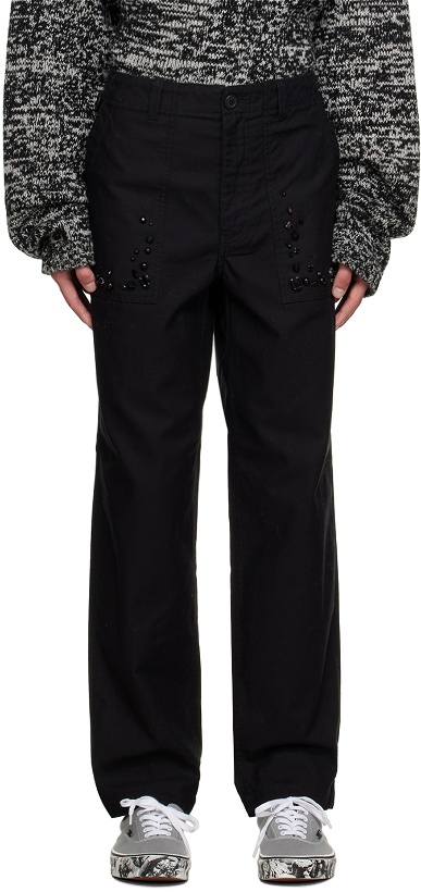 Photo: UNDERCOVER Black Beaded Trousers
