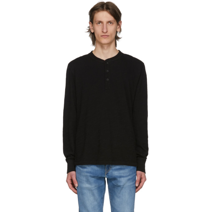 Photo: rag and bone Black Classic Henley