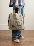 RRL - Leather-Trimmed Logo-Print Cotton-Canvas Tote Bag