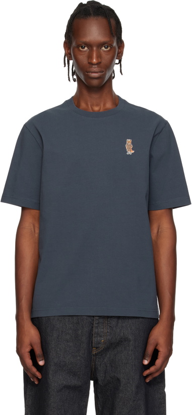 Photo: Maison Kitsuné Navy Dressed Fox Comfort T-shirt