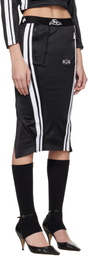 Prototypes Black Trackpants Pencil Midi Skirt
