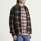 Foret Men's Cabin Fleece Jacket in Brown/Check