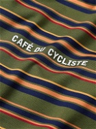 Café du Cycliste - Francine Striped Mesh-Panelled Cycling Jersey - Green