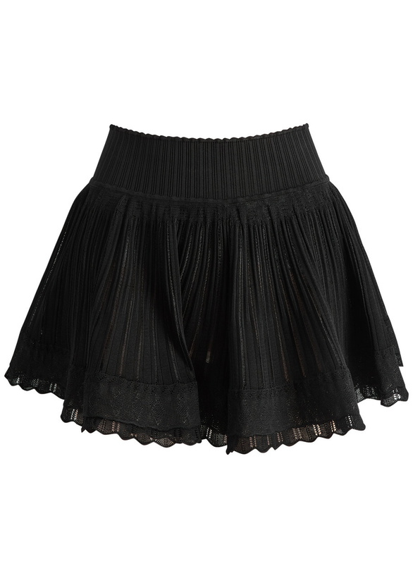 Photo: Alaïa Crinoline Ribbed-knit Shorts Black