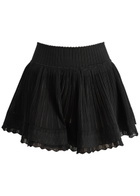 Alaïa Crinoline Ribbed-knit Shorts Black