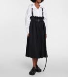 Noir Kei Ninomiya Lace-up wool midi skirt