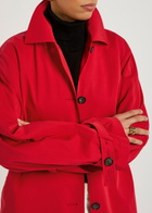 Toteme Belted Cotton Trench Coat Red