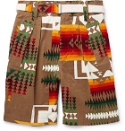 Sacai - Pendleton Printed Cotton-Corduroy Shorts - Brown