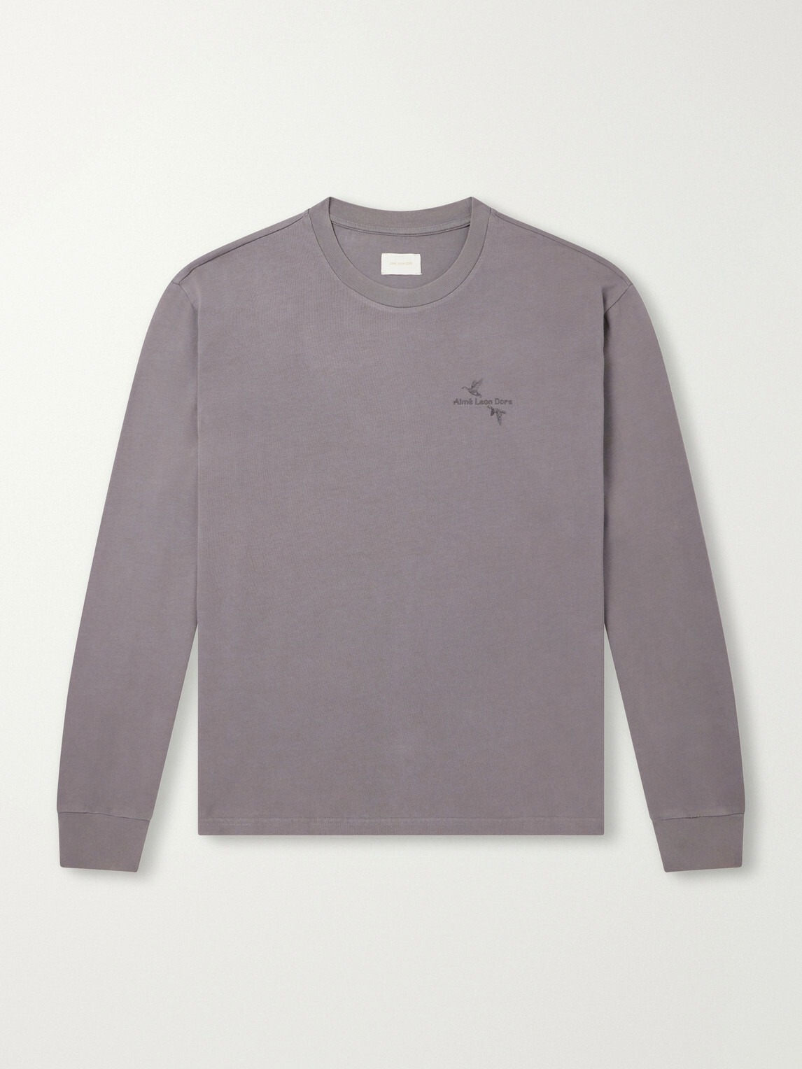 Aimé Leon Dore - Logo-Embroidered Cotton-Jersey T-Shirt - Gray