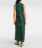 Asceno Valencia printed silk charmeuse maxi dress