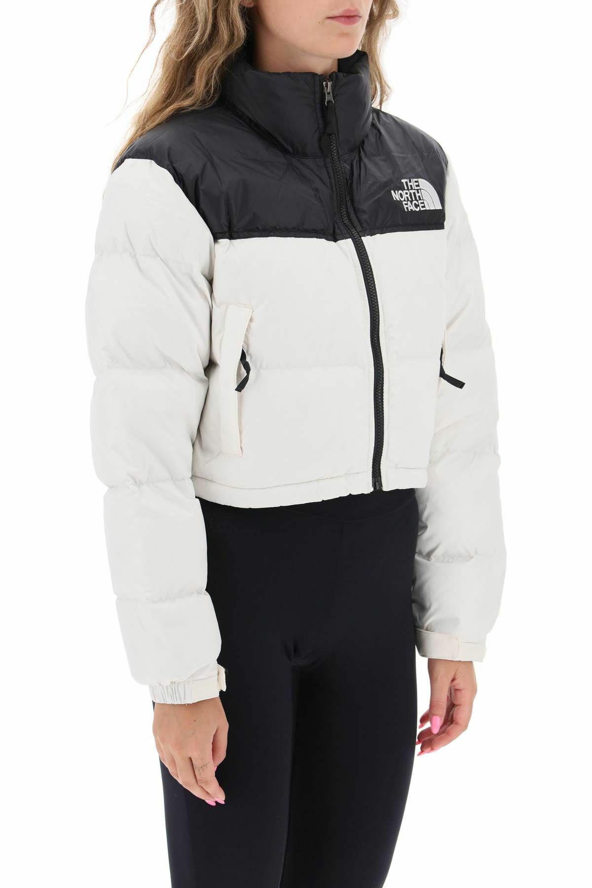 THE NORTH FACE 'nuptse' cropped down jacket White The North Face